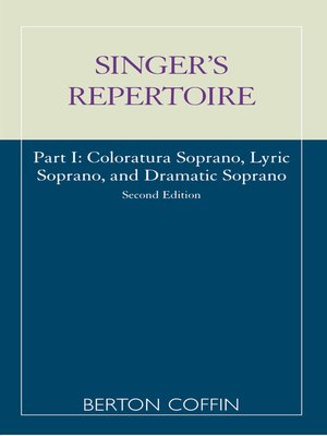 cover image of The Singer's Repertoire, Part I